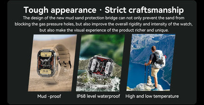 Outdoor Men Smart Watch 1.85'' 400mAh Bluetooth Call Health Monitor Swim Waterproof Sport Smartwatch for Xiaomi IOS Android 2025