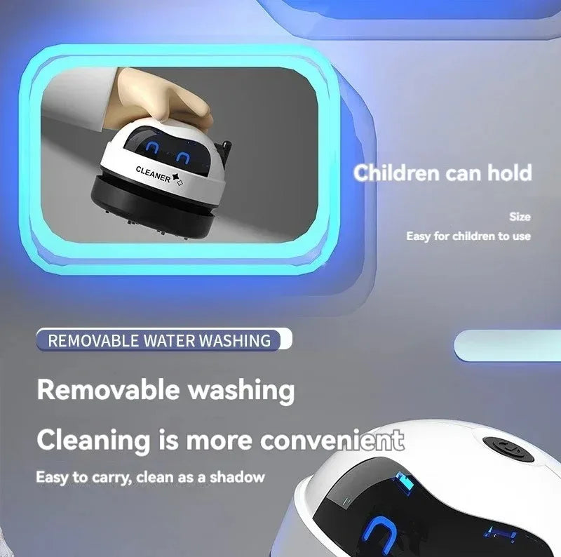 Table Vacuum Cleaner Mini Desktop Dust Vacuum With Detachable Nozzle USB Rechargeable Wireless Car Vacuum Cleaner Cleaning Tools - AMULET RING STORE