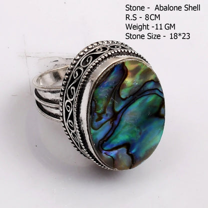 Genuine Turquoise Labradorite Moonstone Owyhee Opal Amazonite Ruby Zoisite  Ring