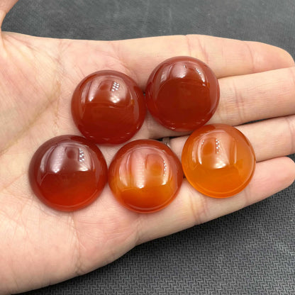 5-Piece 25MM Natural Stone Cabochon Set - DIY Jewelry Making
