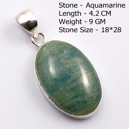 Genuine  Amaquarine  Pendant Hand Made Women Jewelry gift