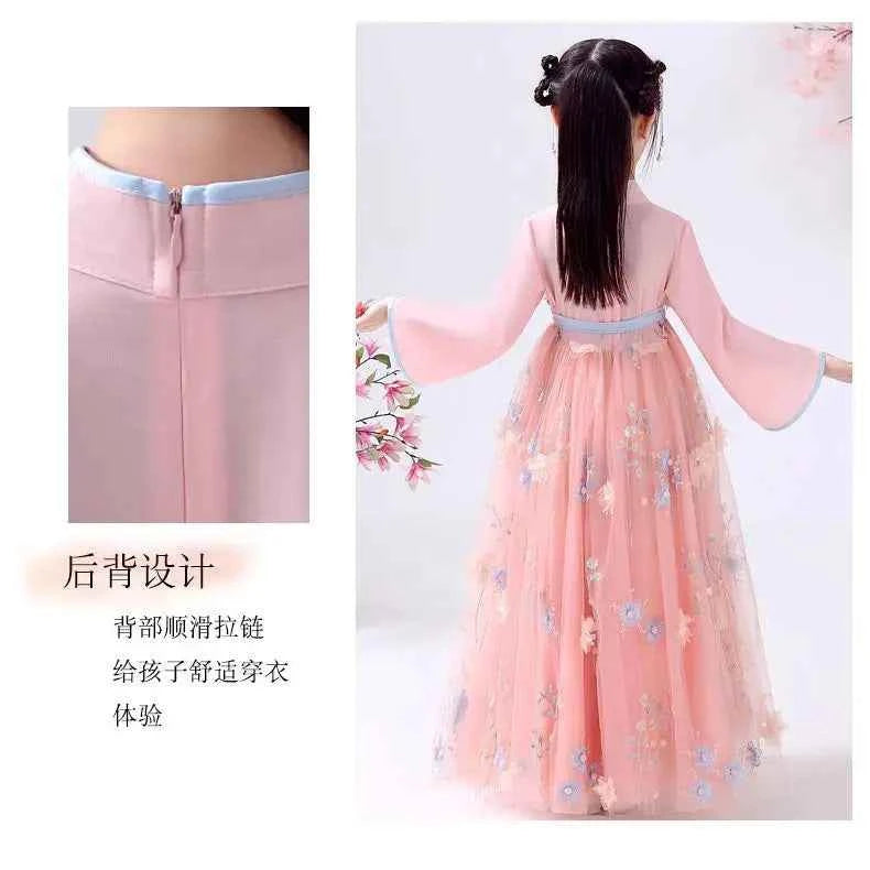 Summer Girls' Hanfu Dress Princess Costume Children's Dresses Kids Vintage Party Baby Girl Dress Cosplay Girls Clothes Vestidos