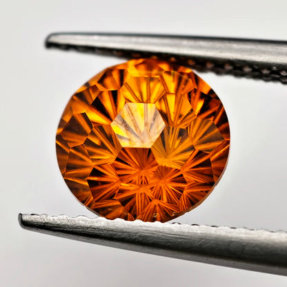 New Partschinite 5.0-12.0mm Round Pyrotechnic Cut Cubic Zirconia Stones Loose Gemstone for Jewelry Making