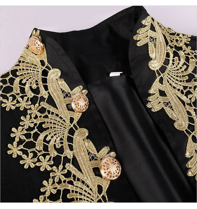 2025 New Medieval Vintage Prince Lace Suits for Men and Women, Halloween Performance Cosplay Three Piece Set(Blazer+Vest+Pants)