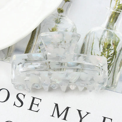 Mini Women's Hair Clips Colorful Geometric Hollow Crab Claw Clip Acetate Leopard Print Fashion Girls Hairpin Hair Accessories - AMULET RING STORE