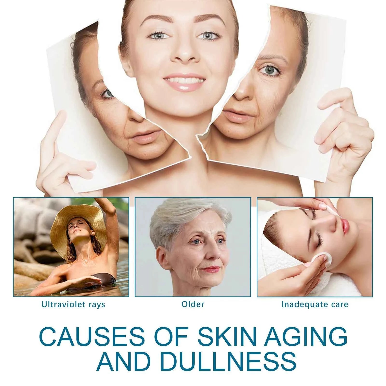 EELHOE 30ml Collagen Boost Aging Serum Firming Skin Fade Fine Lines Wrinkles Dark Spots Correcting Nourishing Essence Skin Care