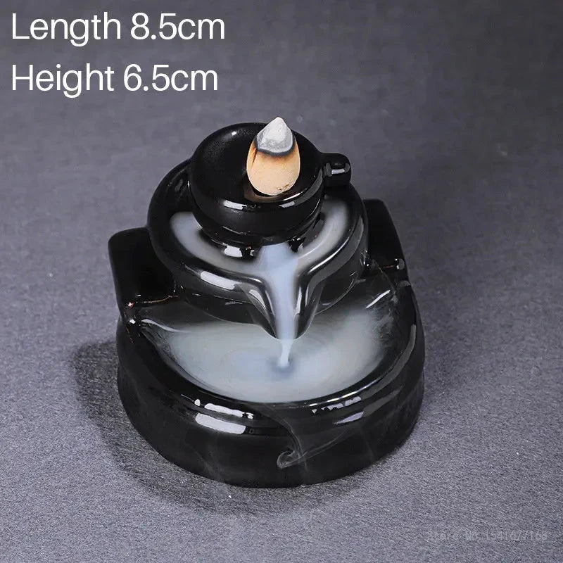 Backflow Incense Furnace, Aromatherapy Furnace, Hydroponic Cultivation of Green Plants, Home Religious Articles, Decor Line - AMULET RING STORE