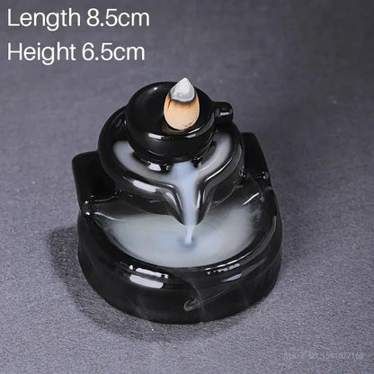 Backflow Incense Furnace, Aromatherapy Furnace, Hydroponic Cultivation of Green Plants, Home Religious Articles, Decor Line - AMULET RING STORE