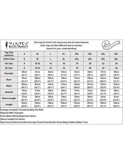 Women Vintage Long Sleeve Floral Printed Sundress Muslim Long Dress Turkey Abaya ZANZEA Eid Mubarek Robe IsIamic Hijab Vestido - AMULET RING STORE