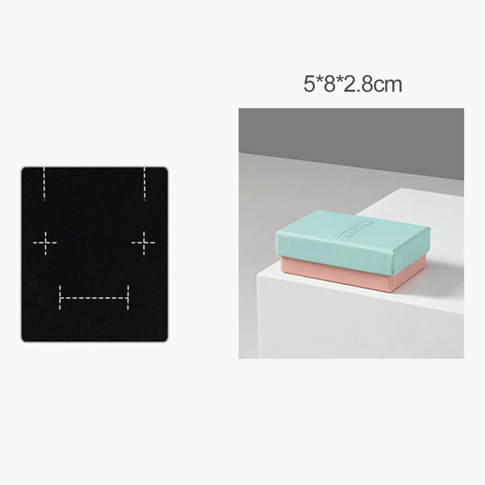 Simple Jewelry Box Earnail Ring Bracelet Necklace Gray Black Paper Jewelry Display Case Jewelry Organizer Box - AMULET RING STORE