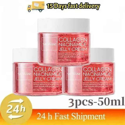 50g Collagen Niacinamide Jelly Cream Deep Moisturizing Pore Shrinking Brightening Niacinamide Gel  Lifting Firming Face Skin Car