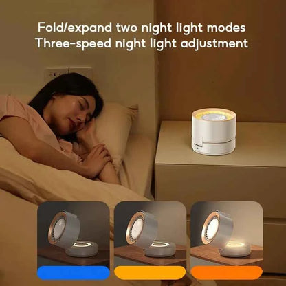 Eary Wall-mounted Fan Punch-free Foldable Fast Charging Desktop Fan With Night Light Magnetic Remote Control Air Conditioner Fan