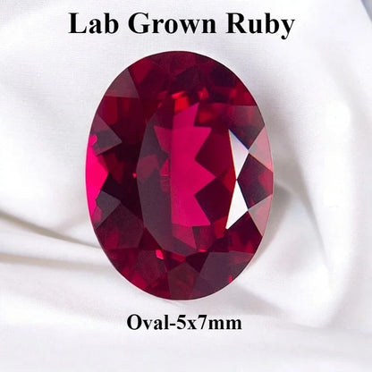 Lab Grown Ruby Pigeon Blood Red Color For Jewelry Diy Making Main Materials Selectable Certificate