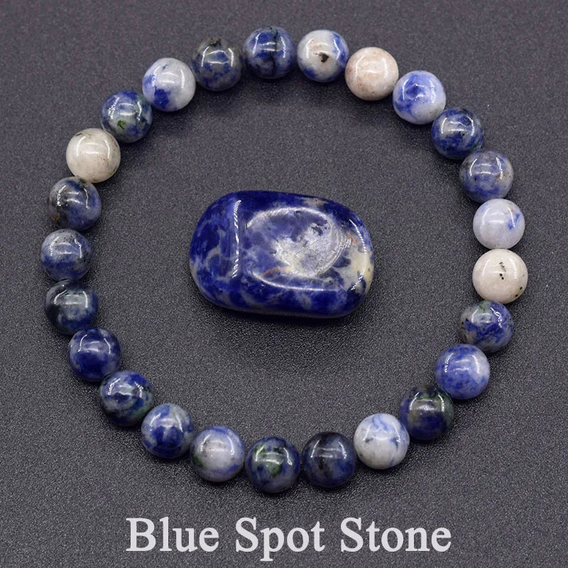 Real 5A Natural Lapis Lazuli Stone Beads Bracelet Homme Elastic High Quality Energy Healing Jewelry for Women Gift for Boyfriend