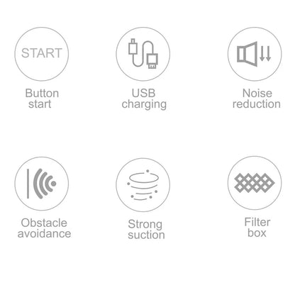 Intelligent Sweeping Robot with Long Battery Life Low Noise Design Compact House Cleaning Machine for Hard Floor and Pet Hair - AMULET RING STORE