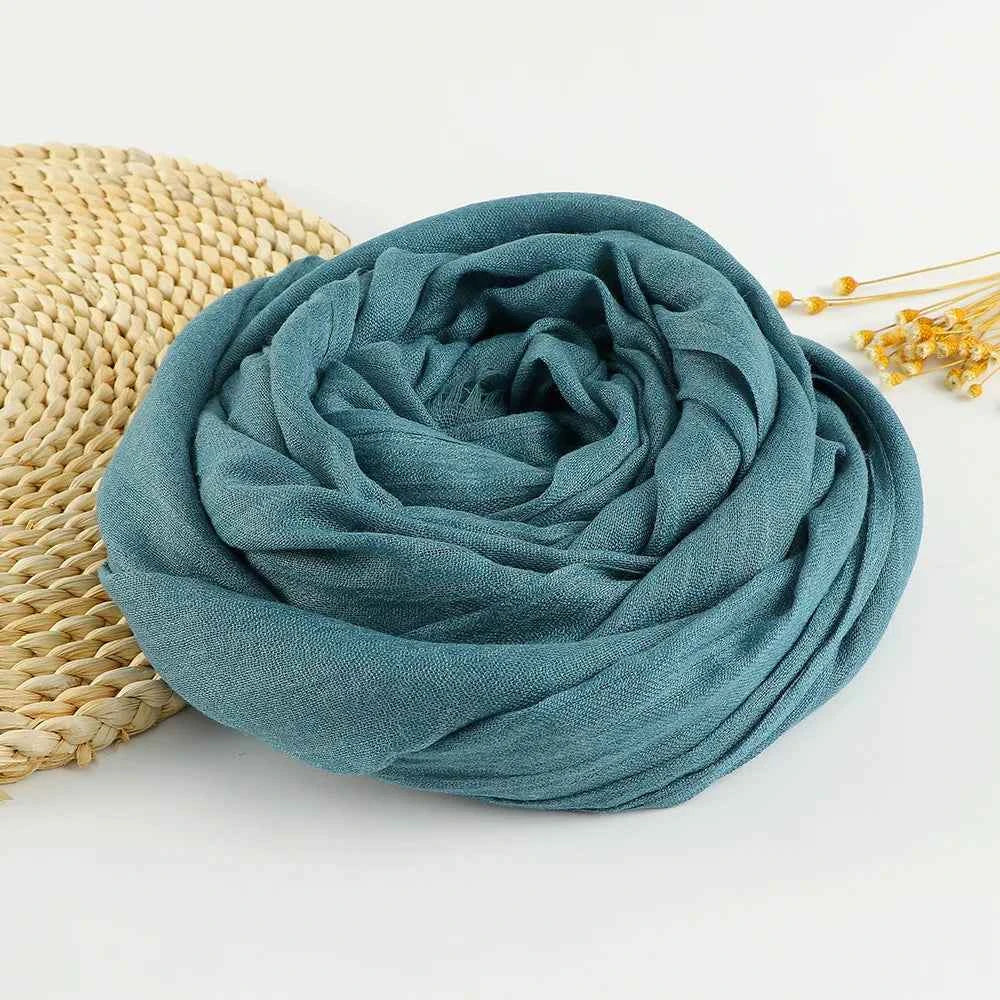 Autumn Winter New Cotton Linen Scarf For Women Girls Solid Color Sunscreen Scarves Soft Foulard Viscose Female Wrap Shawls