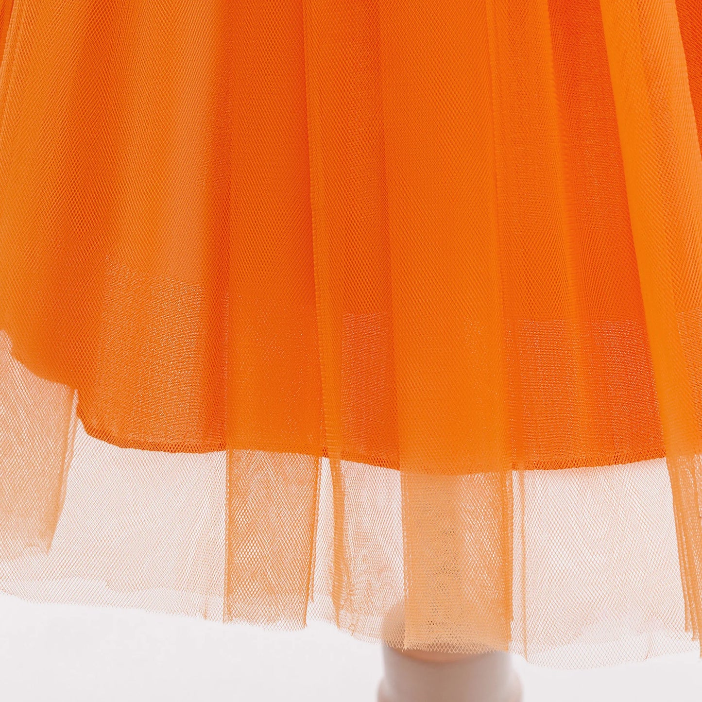 Baby Girl Halloween Costume 0-3 Yrs Little Girl Fantasy Dress Children Pumpkin Skeleton Print Fluffy Gown Kids Cute Orange Frock