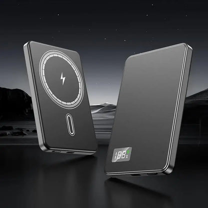 Oneplus Magsafe Power Bank Fast Charging Portable Ultra-thin Magnetic Wireless Digital Display Power Bank Usb Type C Lightning - AMULET RING STORE