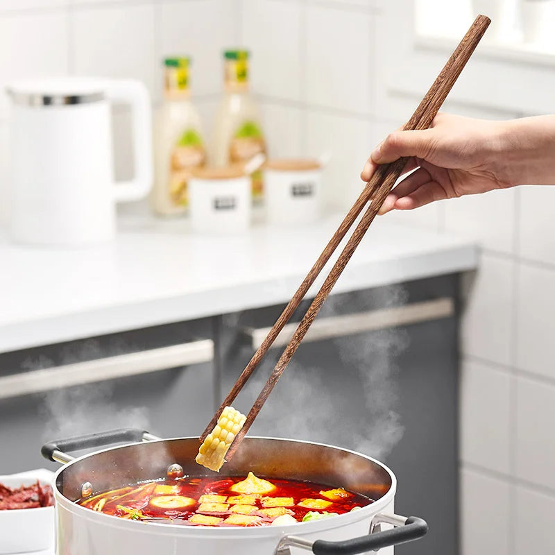 GIANXI 18CM/42CM Salad Hot Pot Chinese Chopsticks Chicken Wings Wood Fried BBQ Chopsticks Food Sushi Sticks Kitchen Bar Supplies - AMULET RING STORE