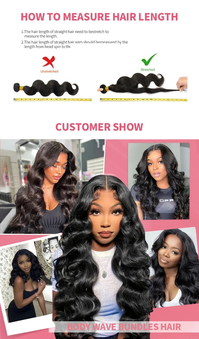 16A 100% Human Hair Bundles Body Wave Bundles Human Hair 30 Inch Body Wave Hair Weave 2/3/4 Pc Natural Raw Human Hair Extensions