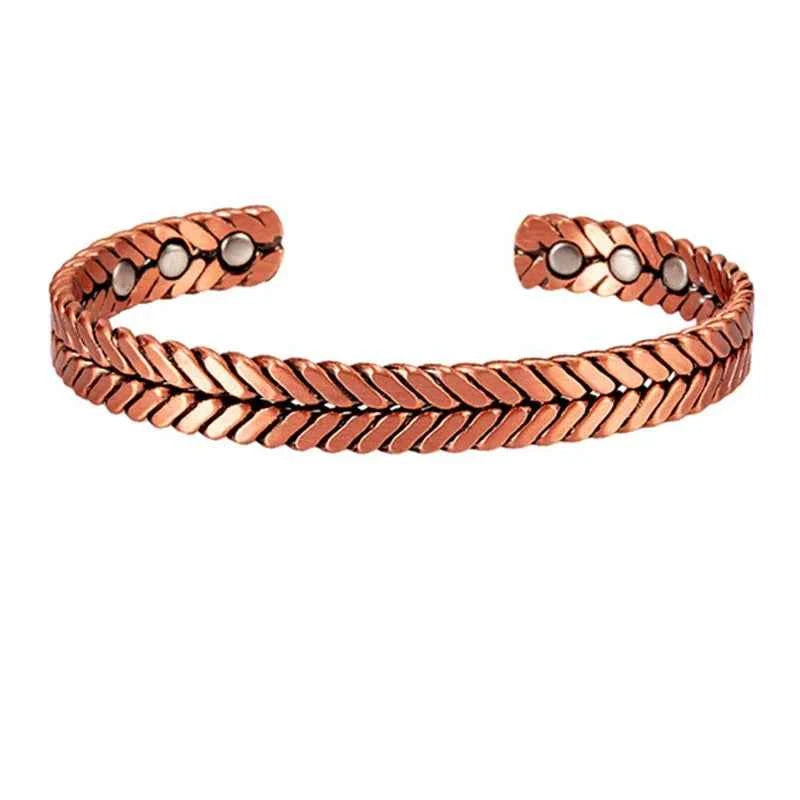 Women Tibetan Pure Copper Magnetic Healing Bracelet India Pattern Men's Spiritual Yoga Jewelry Adjustable Rope Inlay Style