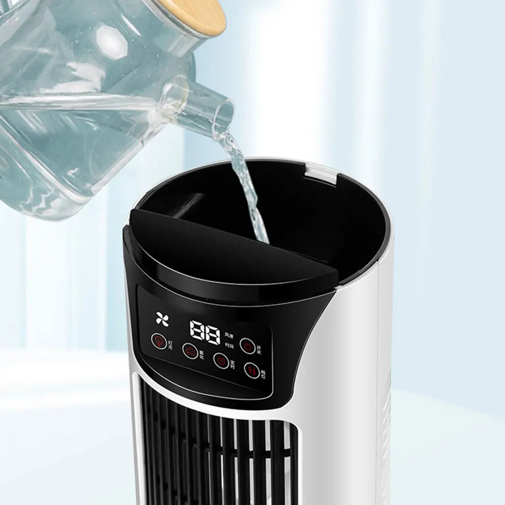 Water Cooling Fan Air Conditioner Adjustable Speeds Timer Personal Fan Air Cooler With Humidifier for Bedroom Living Room Office