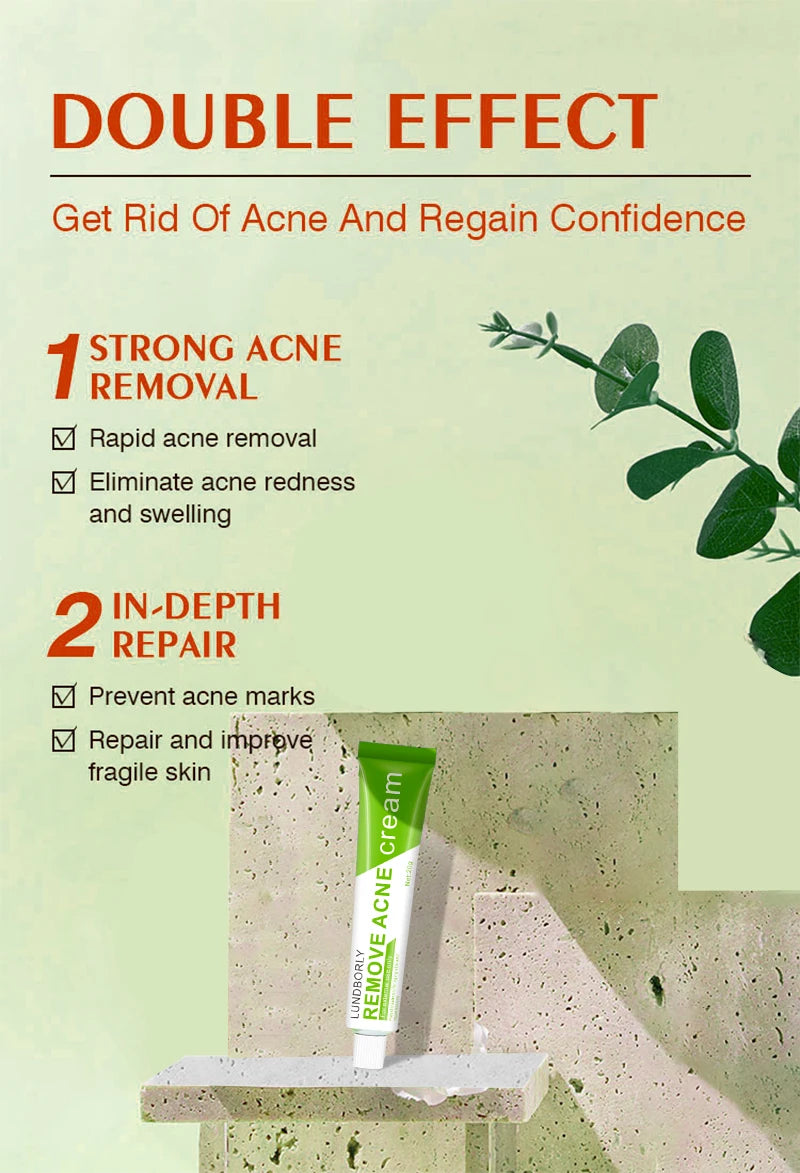 LUNDBORLY Acne Care Cream with Natural Herbal Extracts Helps Soothe Skin Improve Skin Texture and Keep Skin Smooth and Radiant - AMULET RING STORE