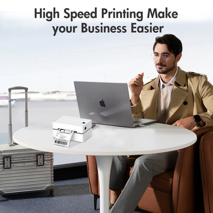 Thermal Label Printer Portable No Ink Required 300DPI 4x6 for Small Business WiFi Bluetooth USB High Speed Express Airway Bill