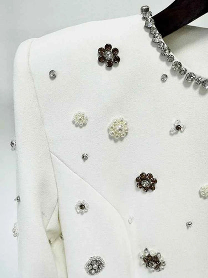 HIGH STREET Newest Fashion 2025 Designer Party Vestido Women's Formal Long Sleeve Luxurious Beaded Long Maxi Dress