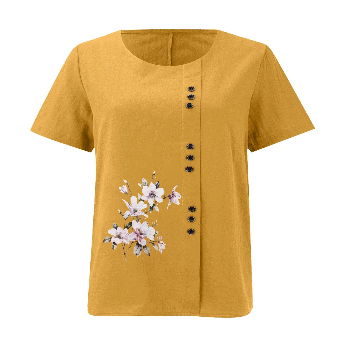 Cotton Linen T Shirt Women's Clothing Summer Retro Ladies Tops Tee Casual Loose Short Sleeve T-shirt Woman Ropa Blusas Tshirt