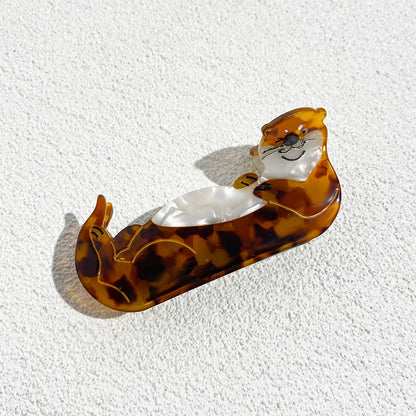 Creative Funny Acetate Tortoise Sturgeon Fish Shark Hairpin Oversize Marine Animal Barrettes Thick Hair Clip Claw Accessories - AMULET RING STORE