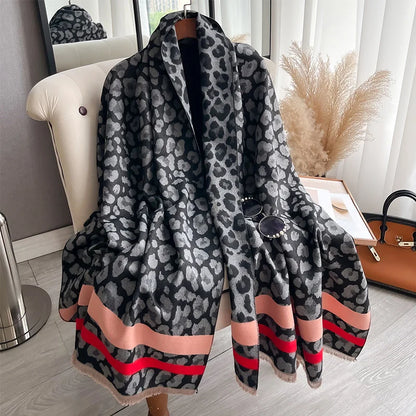 Cashmere Scarf for Women Thick Warm Winter Blanket Brand Female Luxury Quality Shawl Wrap Bufanda 2024 Poncho Echarpe Pashmina