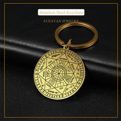 EUEAVAN The Seal of Seven Archangels Keychain