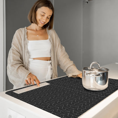 Induction Cooktop Mat Silicone Anti-Scratch Induction Cooktop Protector Mat Heat-Resistant Non-Slip Kitchen Counter Protect Mat - AMULET RING STORE