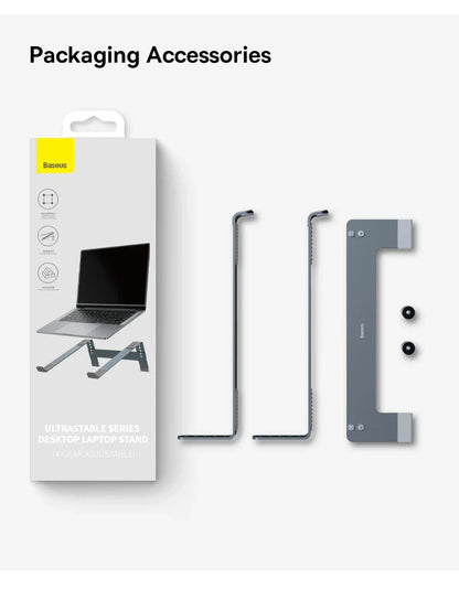 Baseus Laptop Stand Support for Notebook Aluminum Alloy 4 Gears Adjustable Vertical Stand For Macbook Air Pro 17'' Laptop Stand - AMULET RING STORE