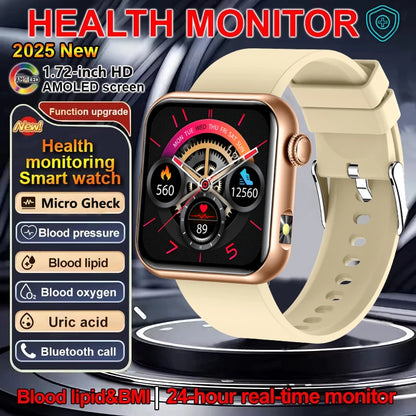 2025 New LED Women AI Smart Diagnosis Smart Watch HRV+PPG Blood Pressure Blood oxygen Health monitor IP68 NFC Smartwatches ﻿