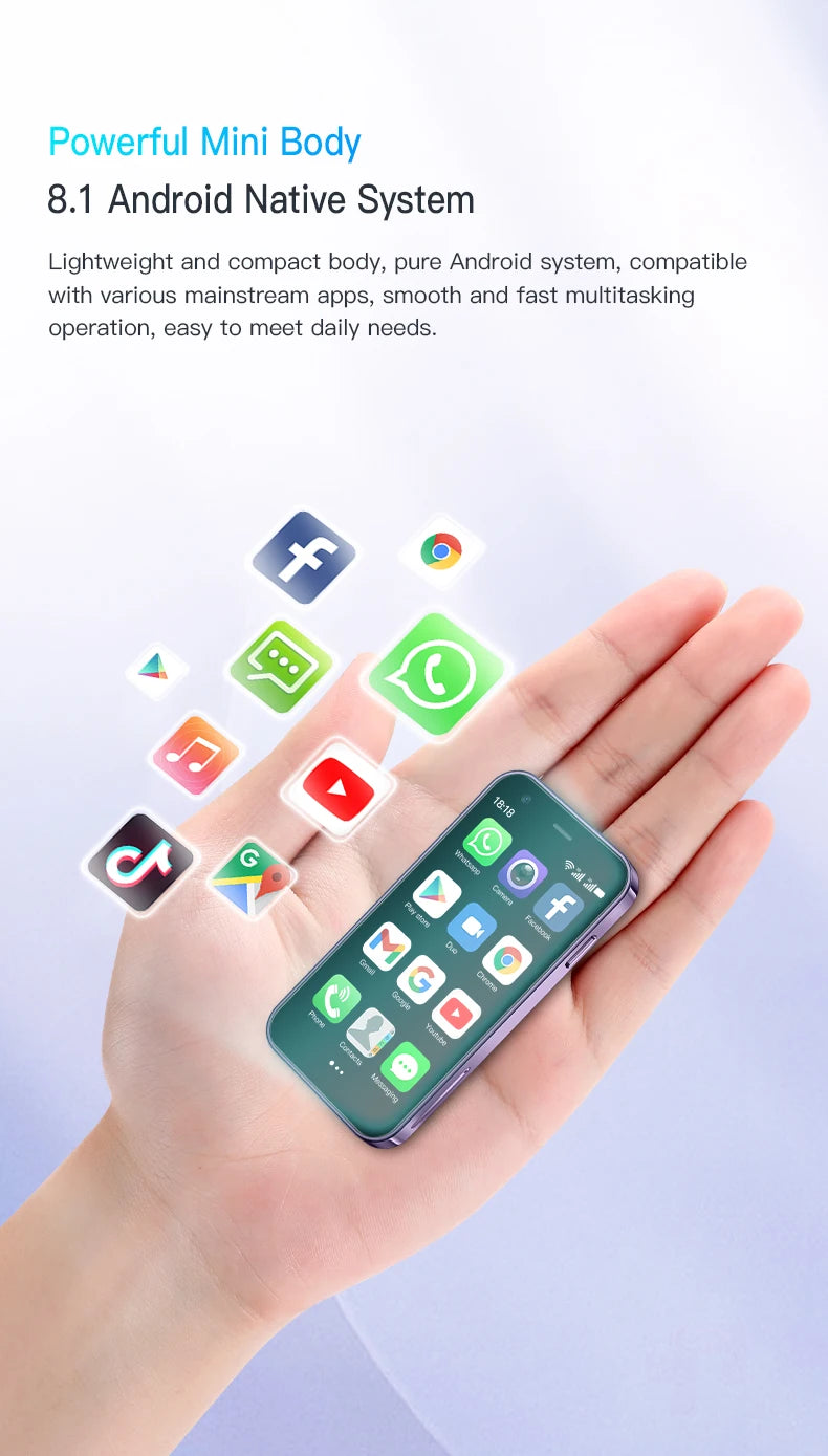 SOYES XS16/XS15 Mini Android Smartphone 3G/4G Network 2GB RAM 16GB ROM 3" Display 5MP Camera Dual SIM With Play Store WhatsAPP - AMULET RING STORE