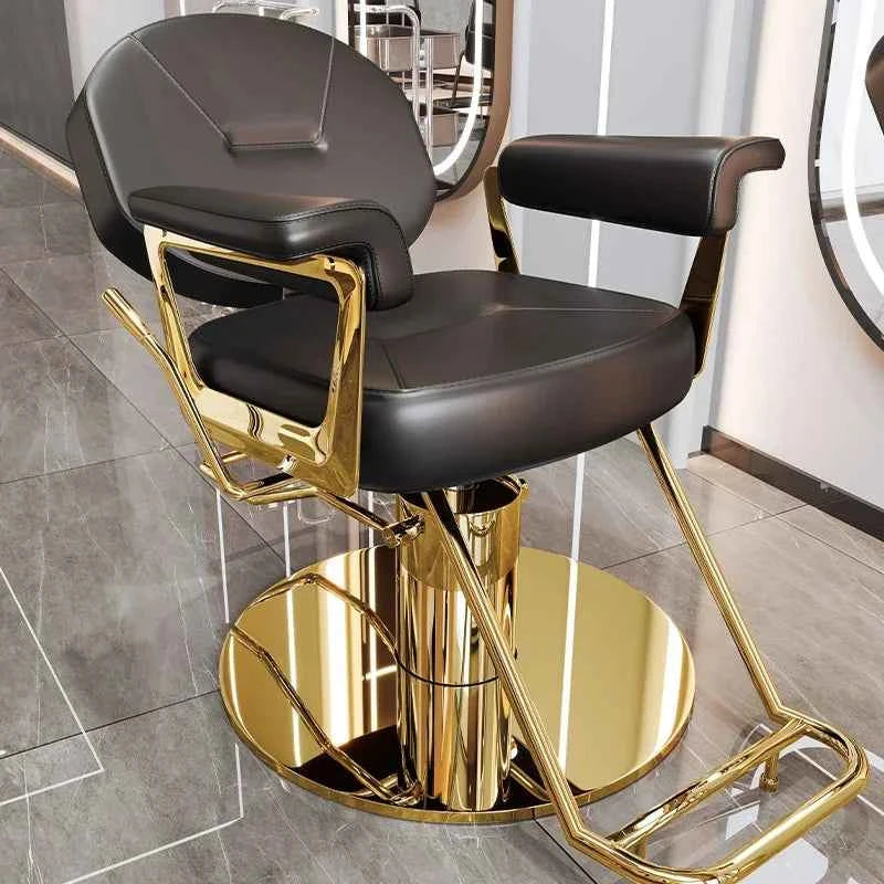 Comfortable Women Dressing Professional Barber Chair Swivel Advanced Trendy Barber Chairs Silla Leisure Design Salon Furniture