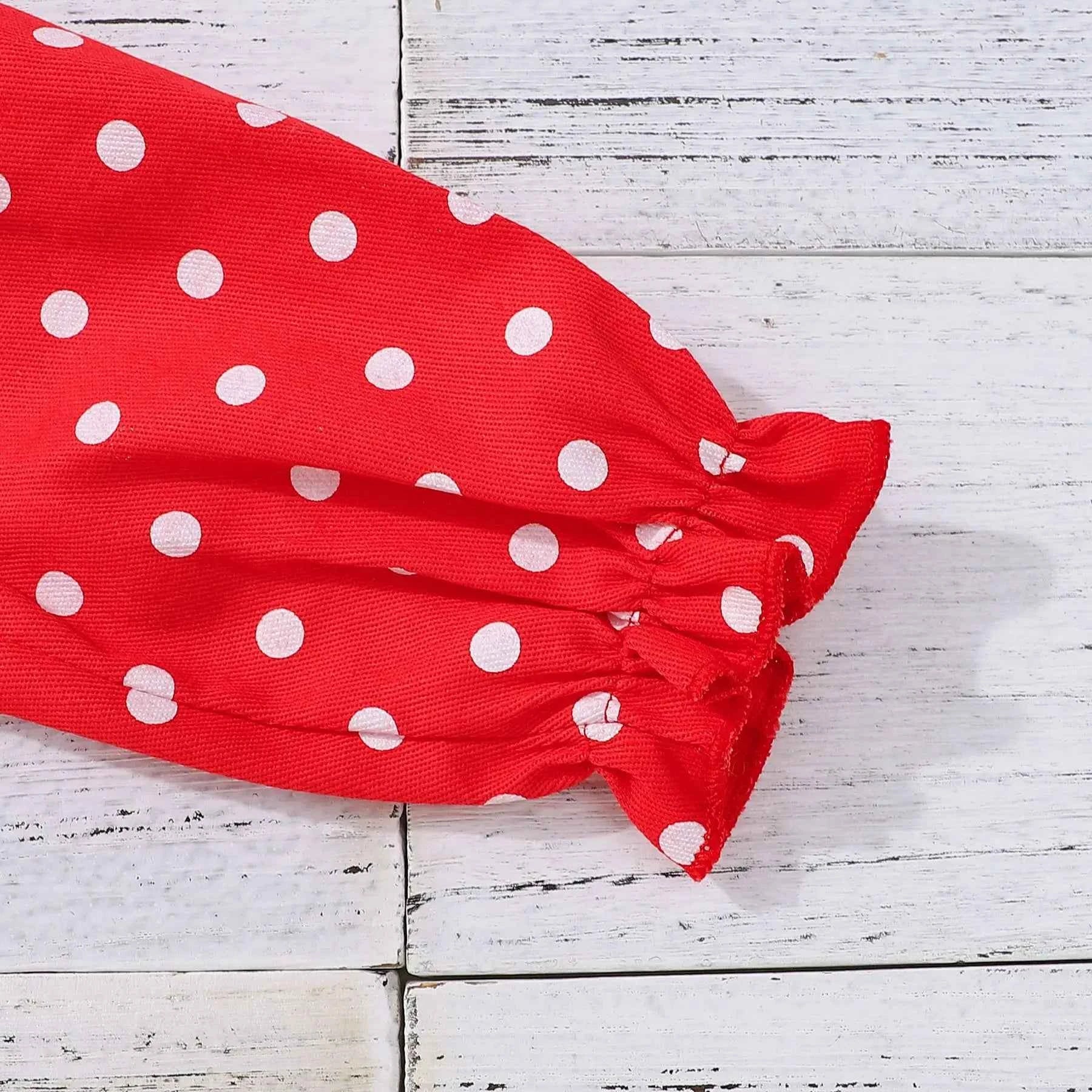 Prowow Infants Baby Birthday Dresses Red Polka Dots Coat Jacket+Bow Black Princess Dress Newborns Girl Cake Smash Outfits