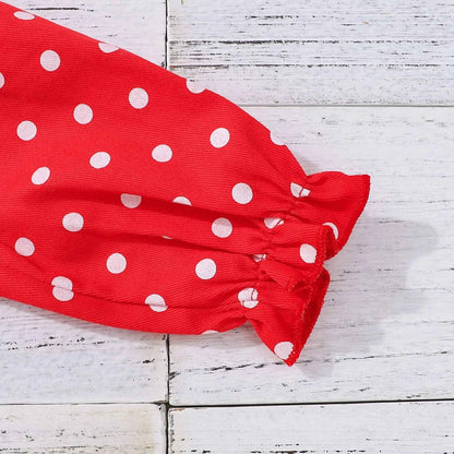 Prowow Infants Baby Birthday Dresses Red Polka Dots Coat Jacket+Bow Black Princess Dress Newborns Girl Cake Smash Outfits