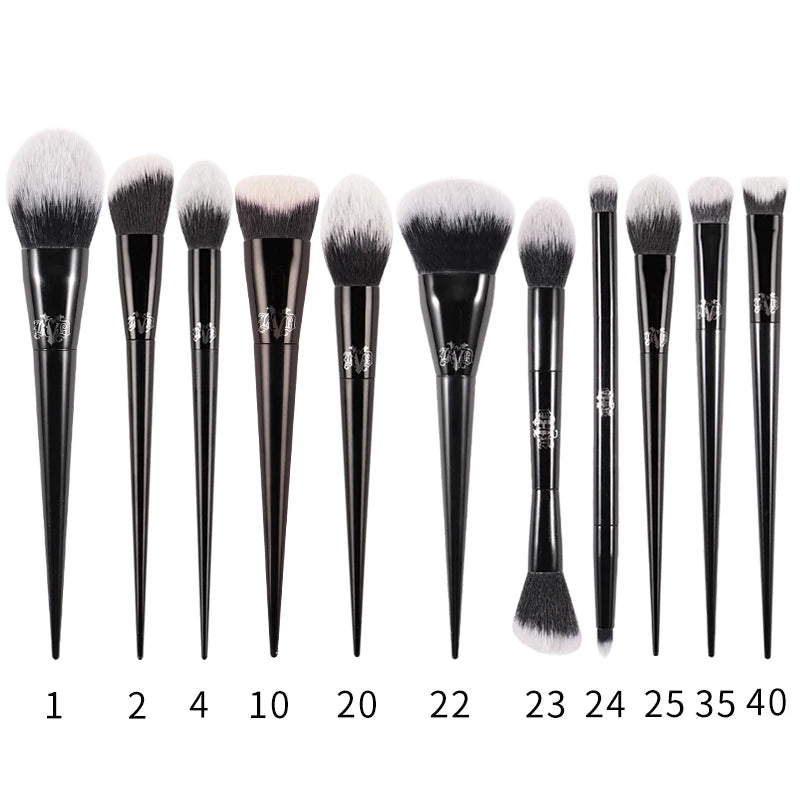Kat Von D Makeup Brush Set & Kit Foundation Blush Highlight Concealer Powder Sculpting Eyeshadow Brush KVD Brand Makeup Brush - AMULET RING STORE