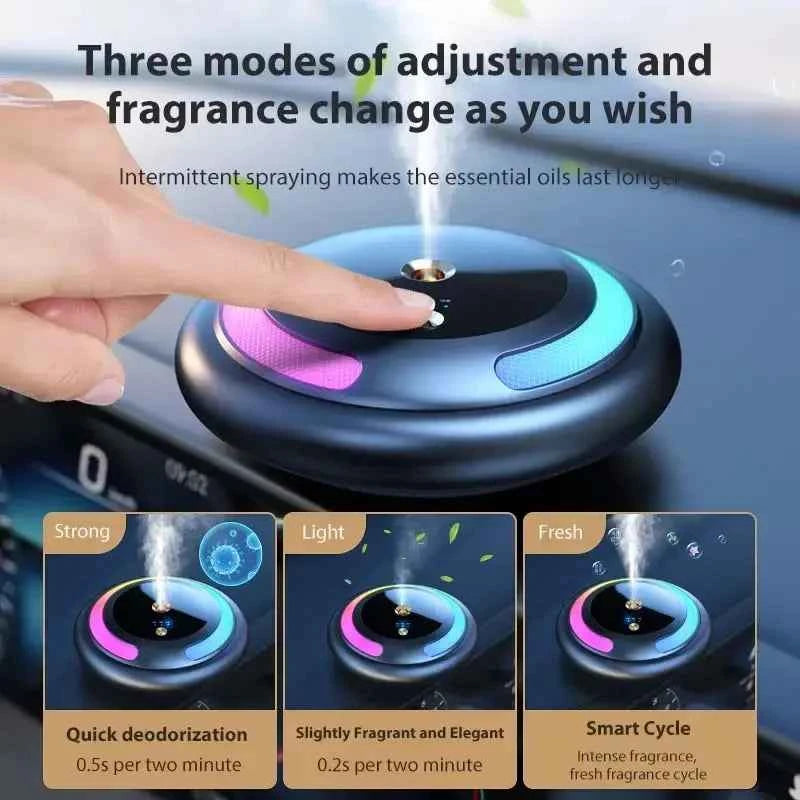 Smart Car Humidifier Essential Oil Diffuser LED Light Fragrance Aromatherapy  Air Freshener  Perfume Car Diffuser