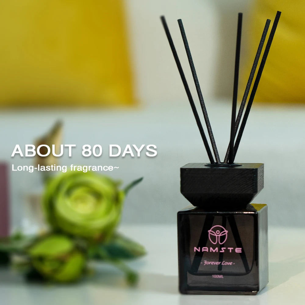 NAMSTE 100ML Reed Diffuser Stick Fragrance oil Aromatherapy Flameless Hotel Home SPA Aromatherapy Air Freshener Fragrance Scent - AMULET RING STORE