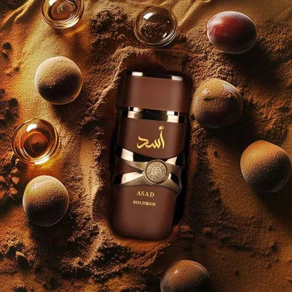 Lattafa Asad Bourbon Eau de Parfum Spray 100ml Original Arab Perfumes Lasting Oriental Spicy Pheromones Perfume Cologne Makeup