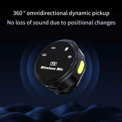 Basix Wireless Lavalier Lapel Microphone for iPhone iPad Android Outdoor live streaming Recording Interview with Magnetic Clip