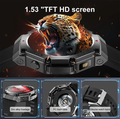 2025 New Men Sports Smart Watch GPS AMOLED Heart Rate Monitoring LED Flashlight NFC Bluetooth Call 3ATM Waterproof Smartwatches