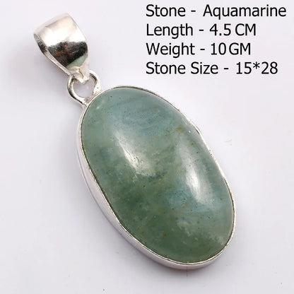 Genuine  Amaquarine  Pendant Hand Made Women Jewelry gift