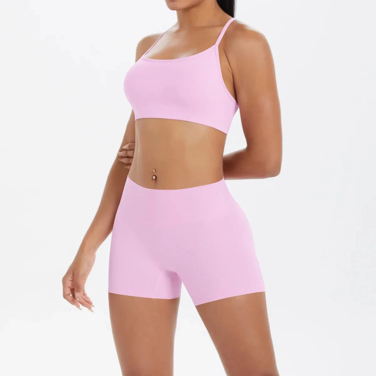 2PCS Yoga Set Nude Feeling Workout Sets Women Tracksuit Gym Push Up Fitness Running Workout Sportwear Sport Bra Leggings Suit