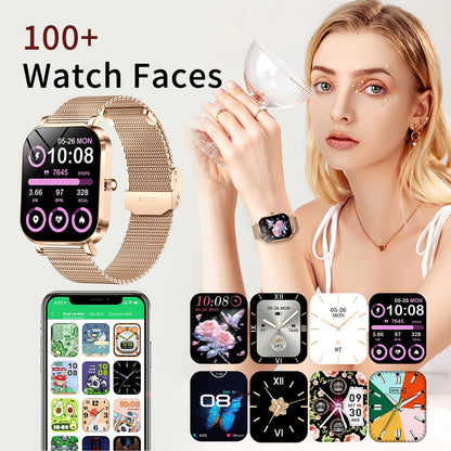 2025 New Xiaomi Fashion Women Smartwatch AMOLED HD Screen Heart Rate Blood Oxygen Monitoring BT Call Sports Smartwatch Woman