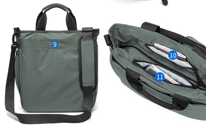 Business Men Shoulder Bag Multilayer Multifunctional Tablet and Document Handbag Diagonal Cross bag Leisure Briefcase